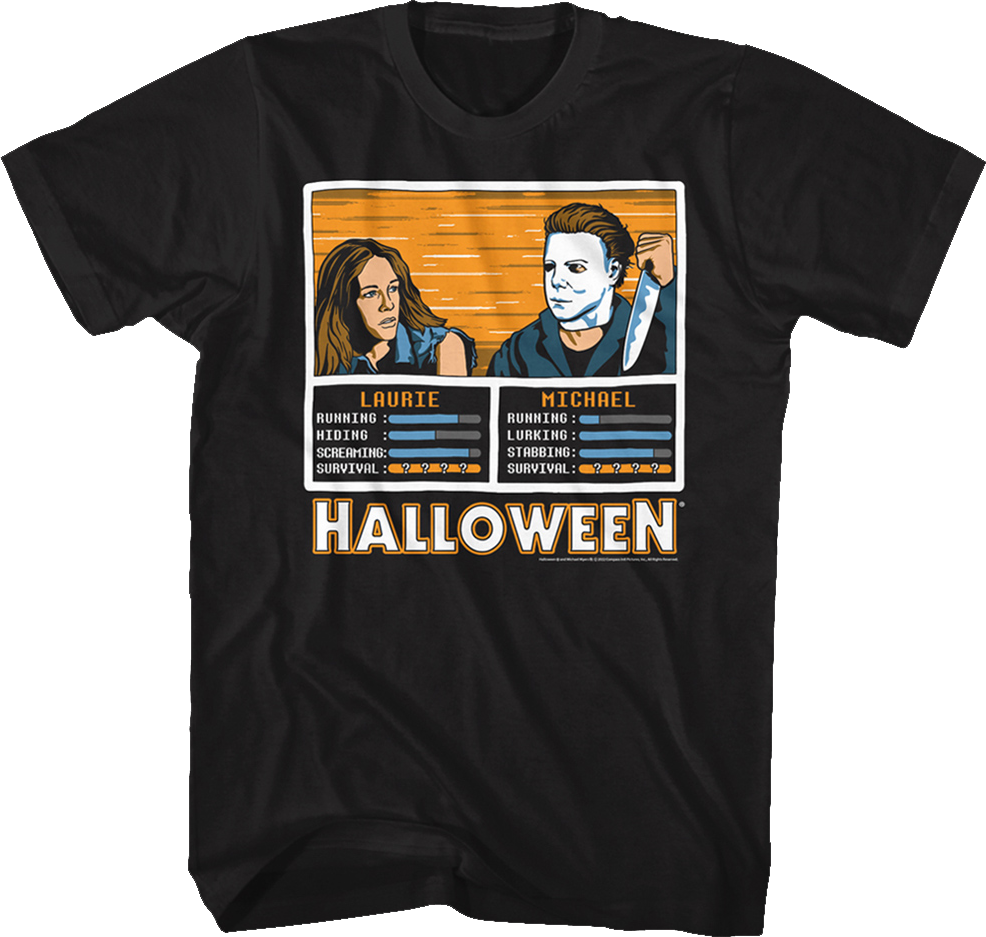 Laurie vs Michael Video Game Halloween T-Shirt Hoodie, Sweatshirt | CiraTrend.com (Image 1)