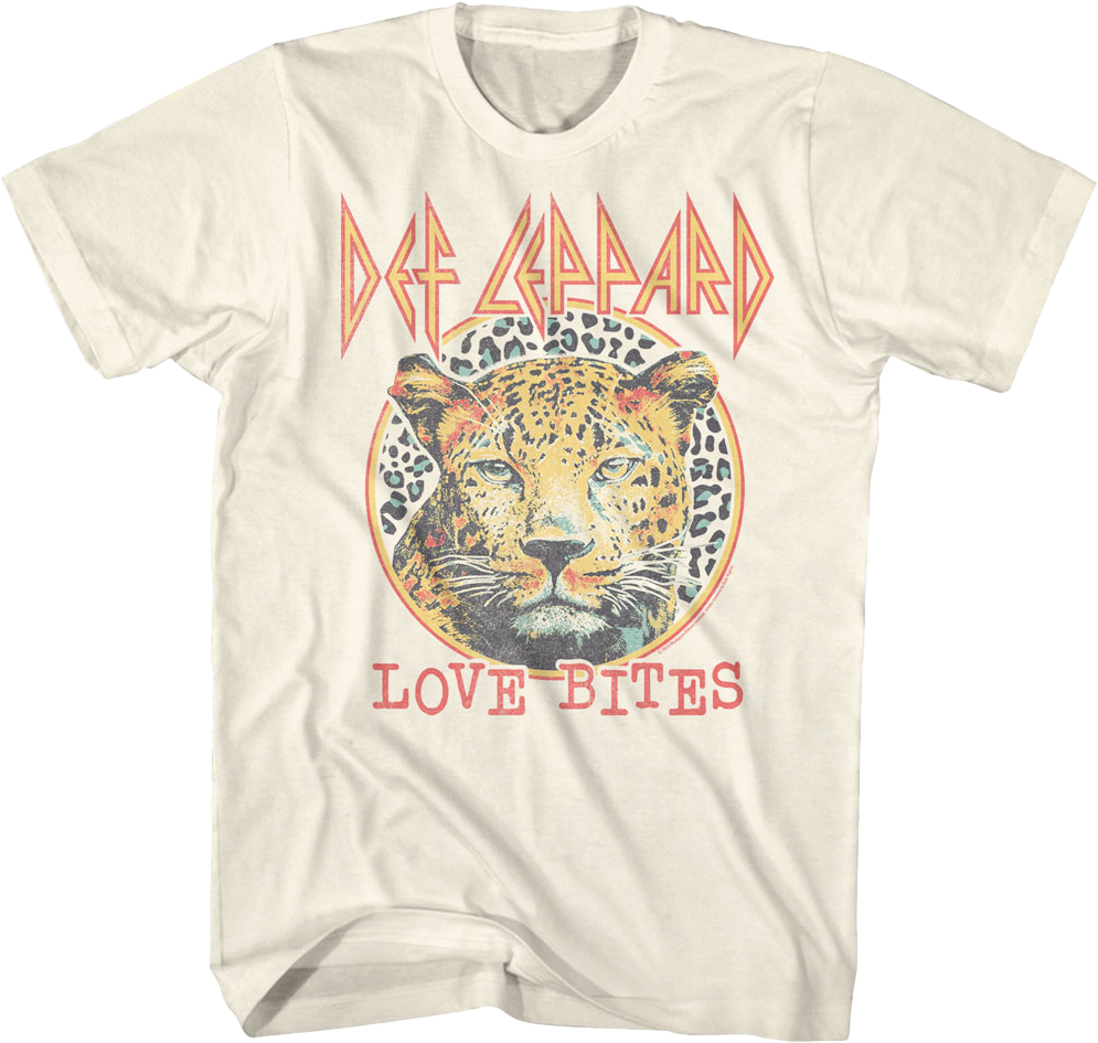 Leopard Print Love Bites Def Leppard T-Shirt Hoodie, Sweatshirt | CiraTrend.com (Image 1)