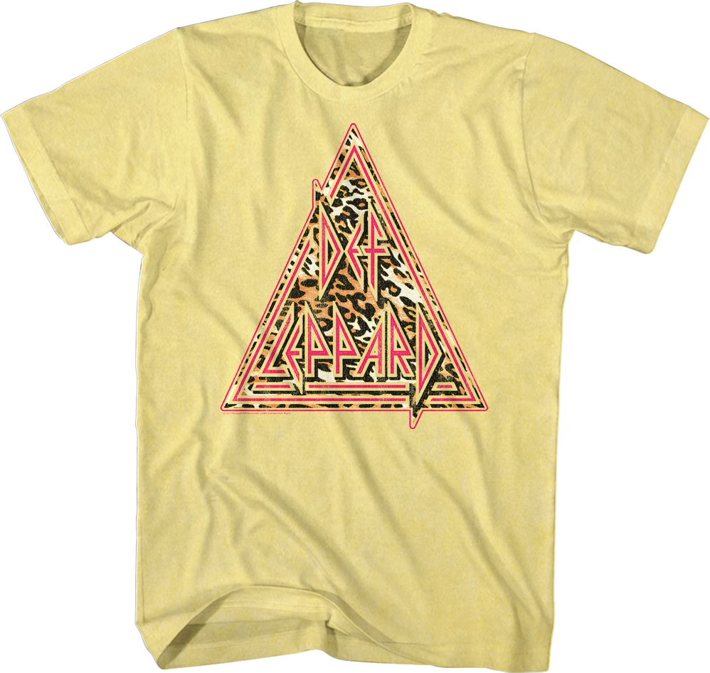 Leopard Print Triangle Def Leppard T-Shirt Hoodie, Sweatshirt | CiraTrend.com (Image 1)