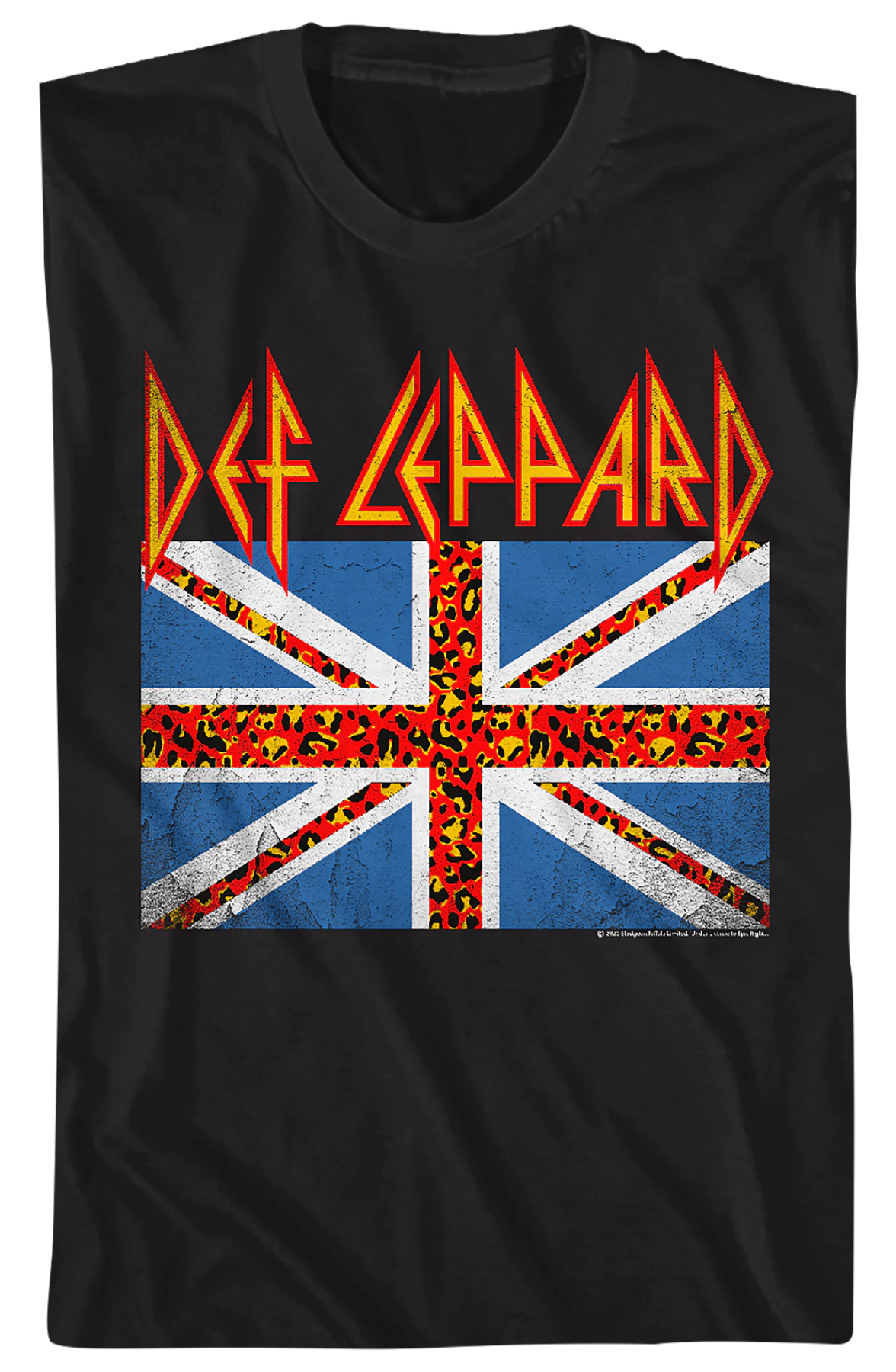 Leopard Print Union Jack Def Leppard T-Shirt Hoodie, Sweatshirt | CiraTrend.com (Image 2)