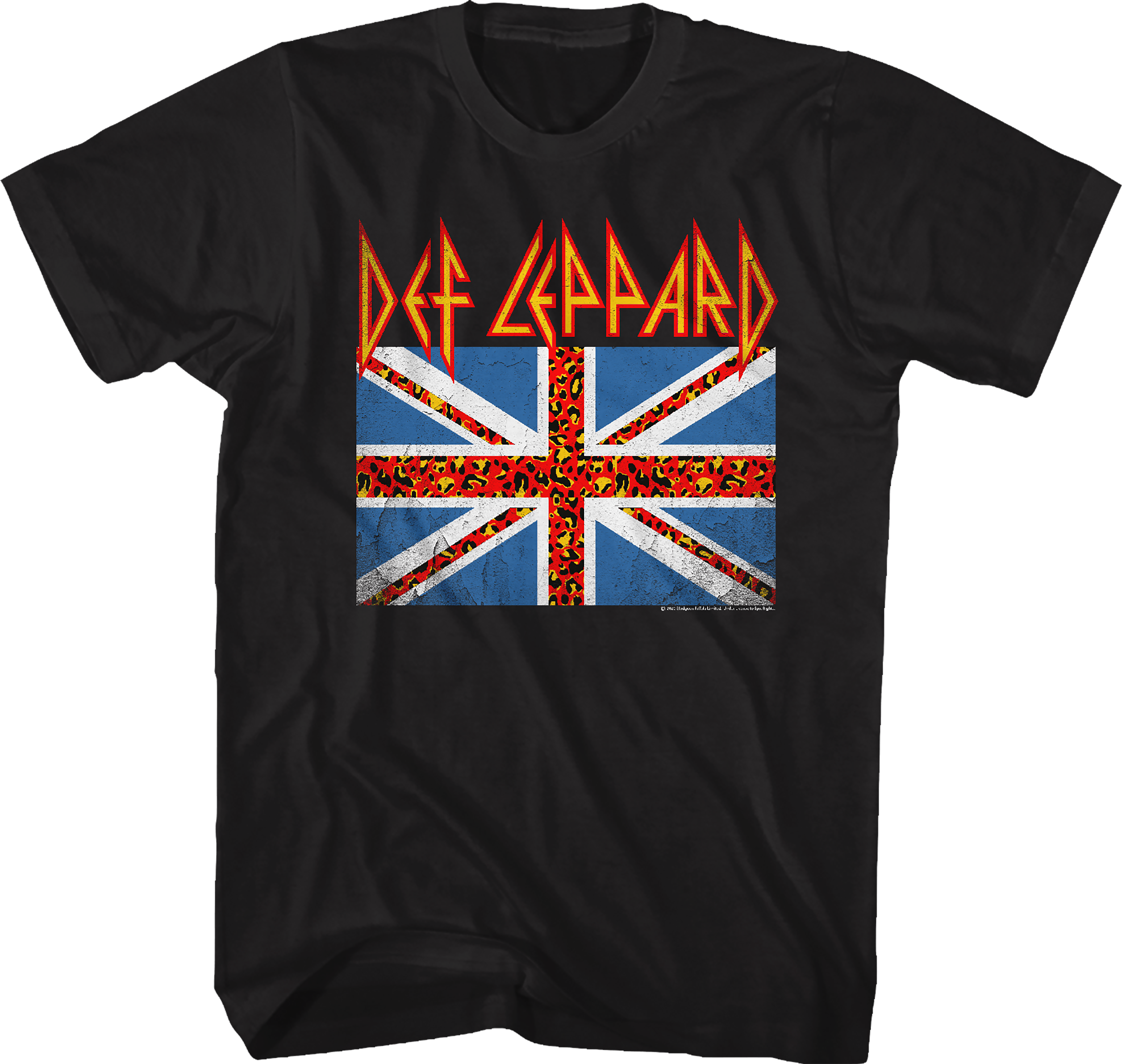 Leopard Print Union Jack Def Leppard T-Shirt Hoodie, Sweatshirt | CiraTrend.com (Image 1)