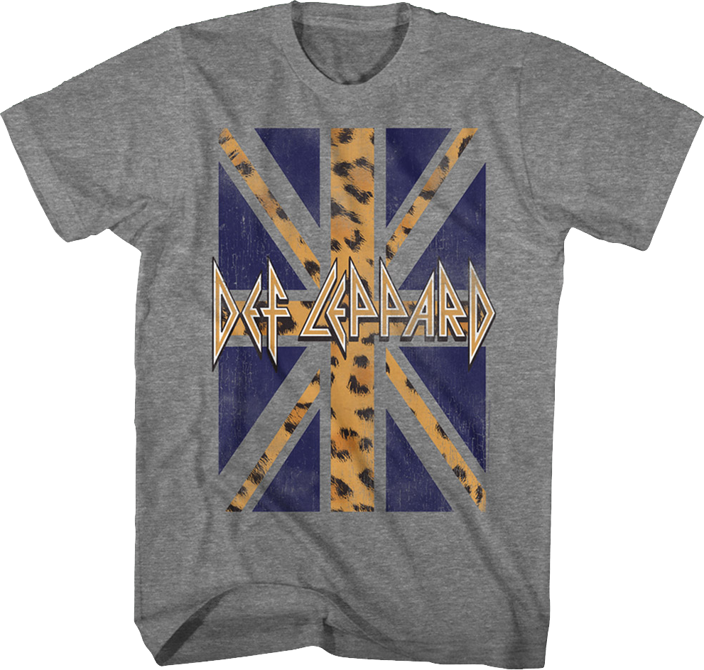 Leopard Print Flag Def Leppard T-Shirt Hoodie, Sweatshirt | CiraTrend.com (Image 1)
