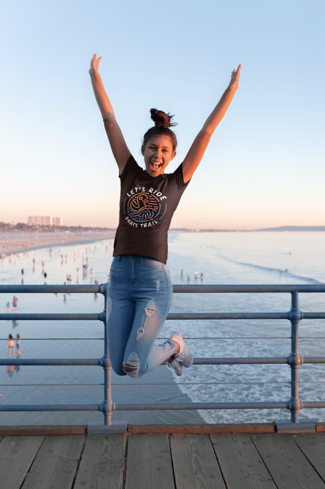 Let's Ride Neon Duck Women's Tee Shirt Hoodie, Sweatshirt | CiraTrend.com (Image 2)