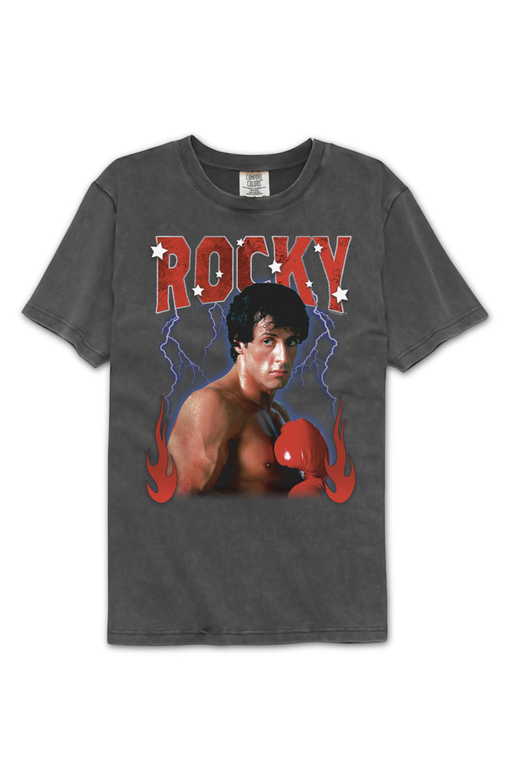 Lightning & Flames Rocky Comfort Colors Brand T-Shirt Hoodie, Sweatshirt | CiraTrend.com (Image 2)