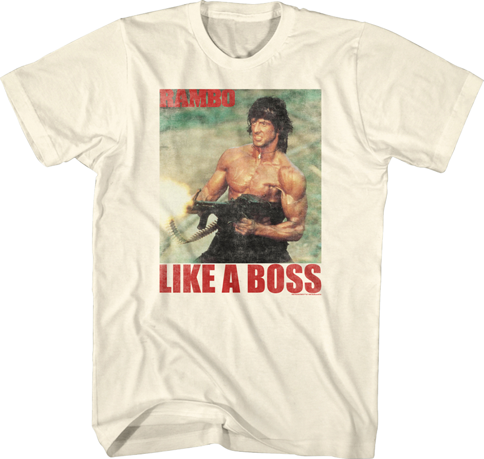 Like A Boss Rambo T-Shirt Hoodie, Sweatshirt | CiraTrend.com (Image 1)