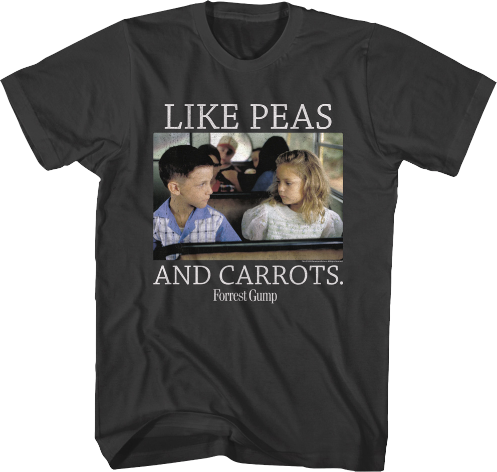 Like Peas And Carrots Forrest Gump T-Shirt Hoodie, Sweatshirt | CiraTrend.com (Image 1)