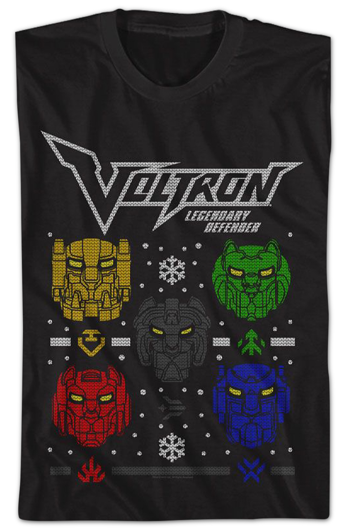 Lion Heads Faux Ugly Christmas Sweater Voltron T-Shirt Hoodie, Sweatshirt | CiraTrend.com (Image 2)