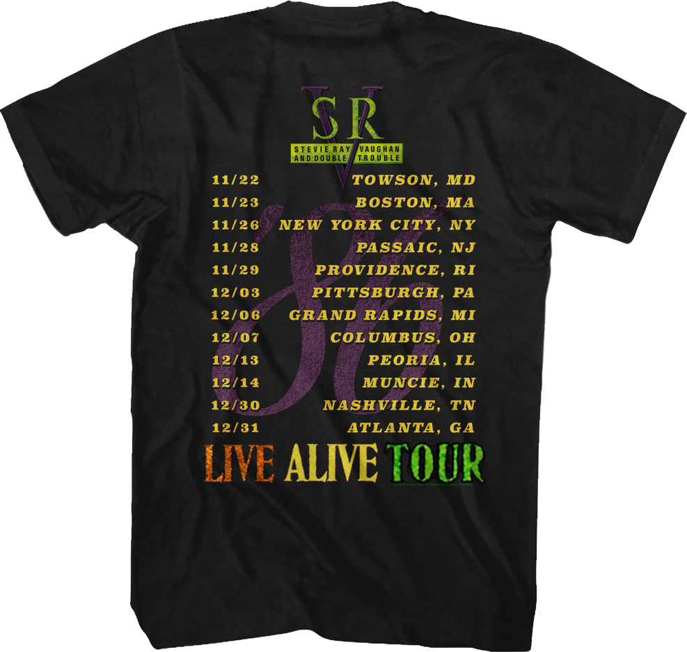 Live Alive Tour Stevie Ray Vaughan T-Shirt Hoodie, Sweatshirt | CiraTrend.com (Image 3)