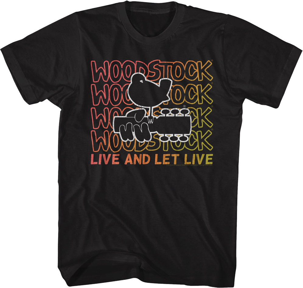 Live And Let Live Woodstock T-Shirt Hoodie, Sweatshirt | CiraTrend.com (Image 1)