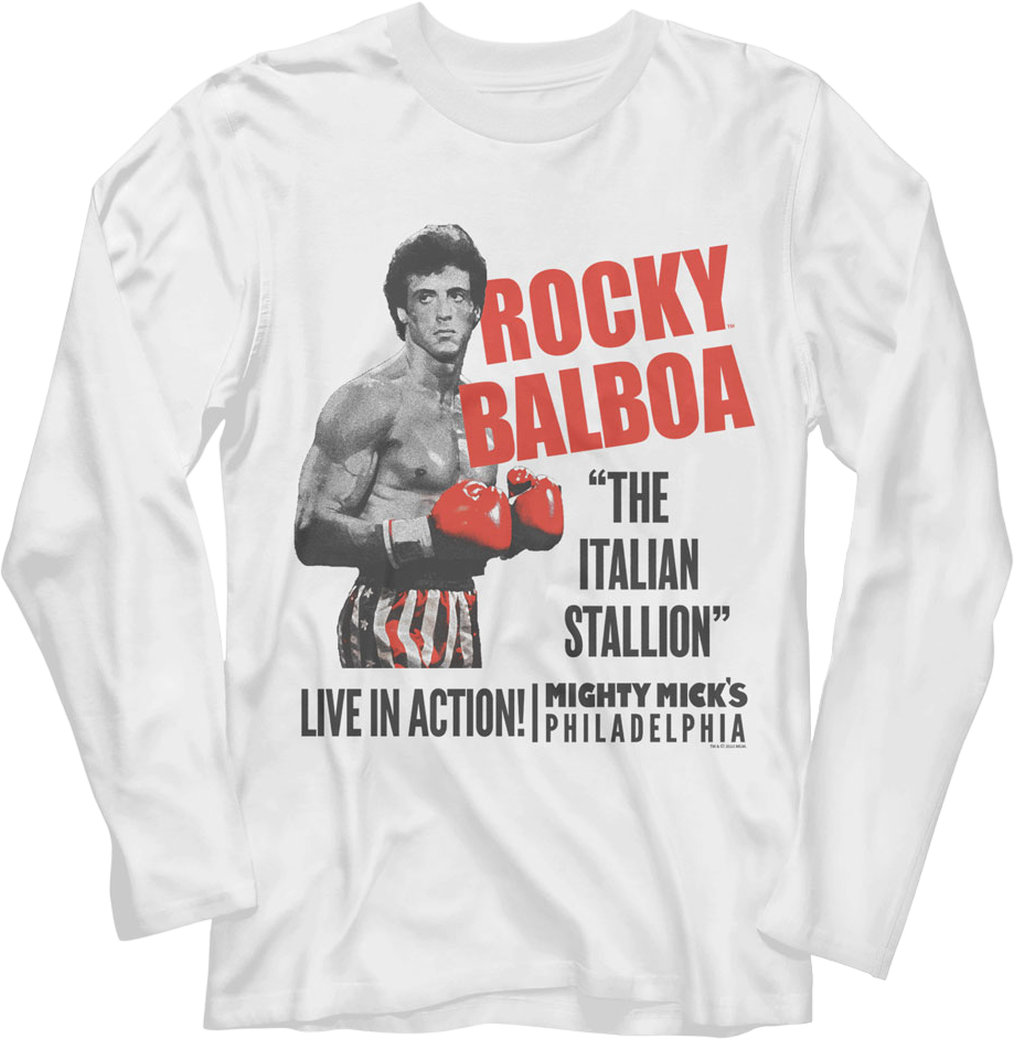 Live In Action Rocky Long Sleeve Shirt Hoodie, Sweatshirt | CiraTrend.com (Image 1)