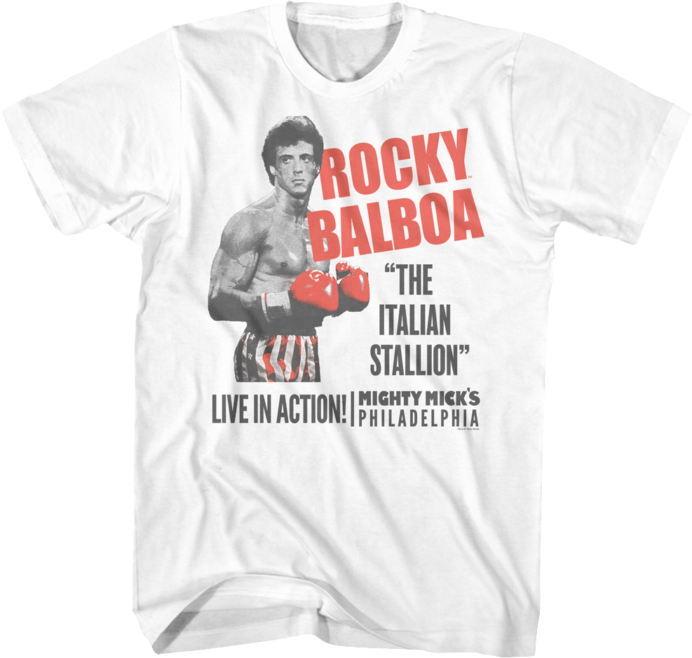 Live In Action Rocky T-Shirt Hoodie, Sweatshirt | CiraTrend.com (Image 1)
