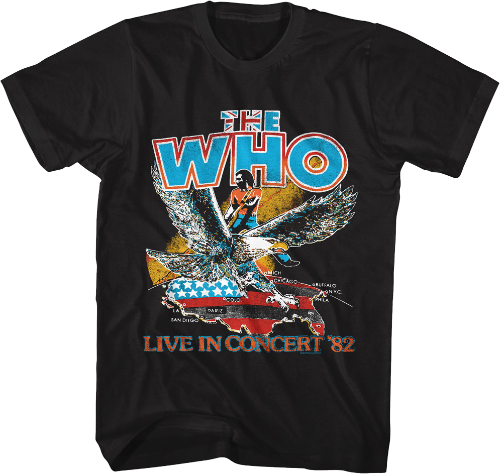 Live In Concert '82 The Who T-Shirt Hoodie, Sweatshirt | CiraTrend.com (Image 1)