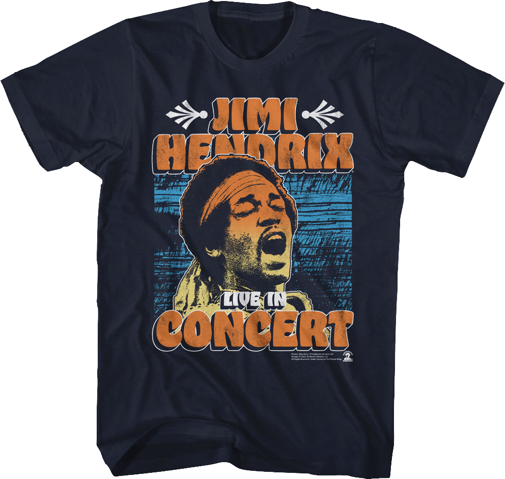 Live In Concert Jimi Hendrix T-Shirt Hoodie, Sweatshirt | CiraTrend.com (Image 1)