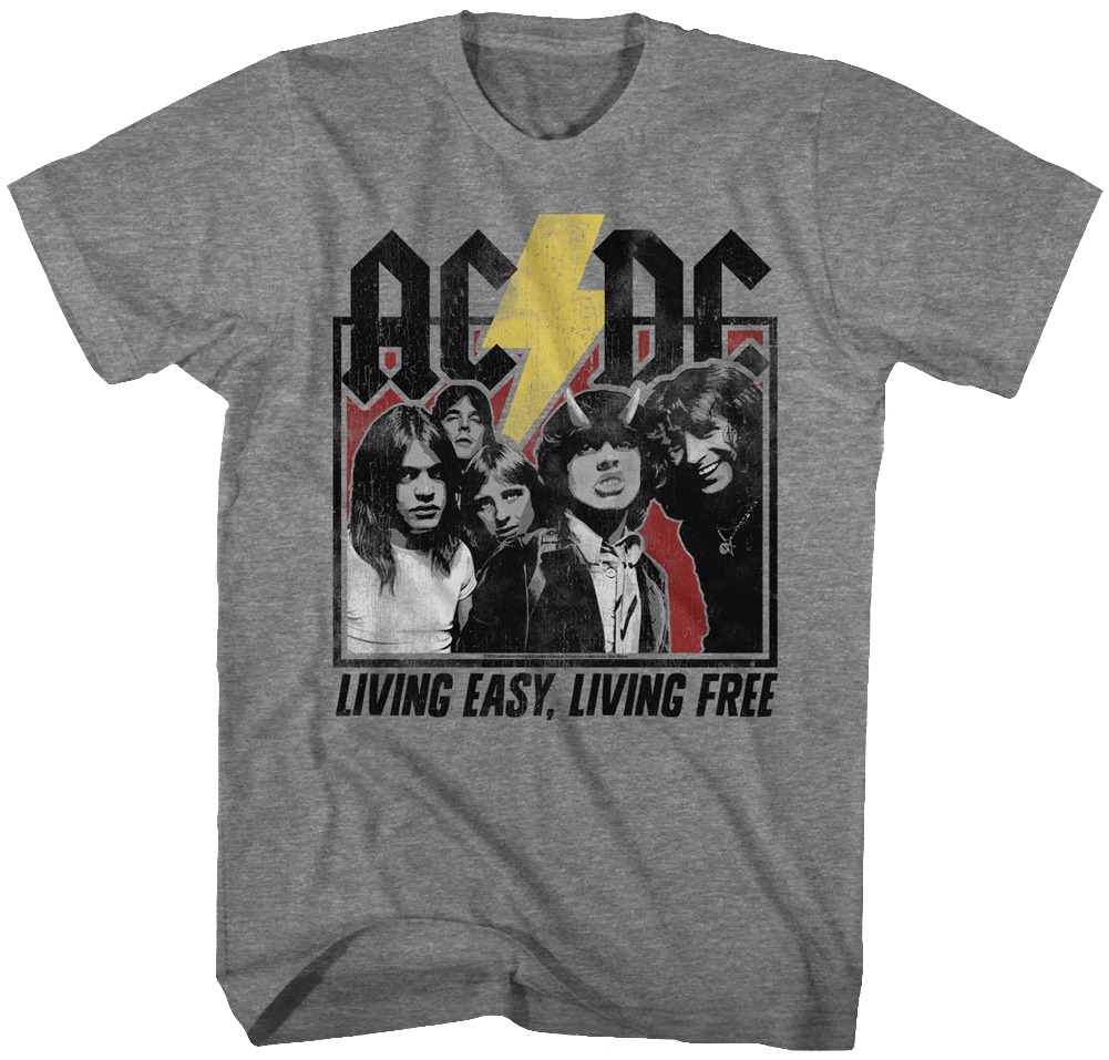 Living Easy Living Free ACDC T-Shirt Hoodie, Sweatshirt | CiraTrend.com (Image 1)
