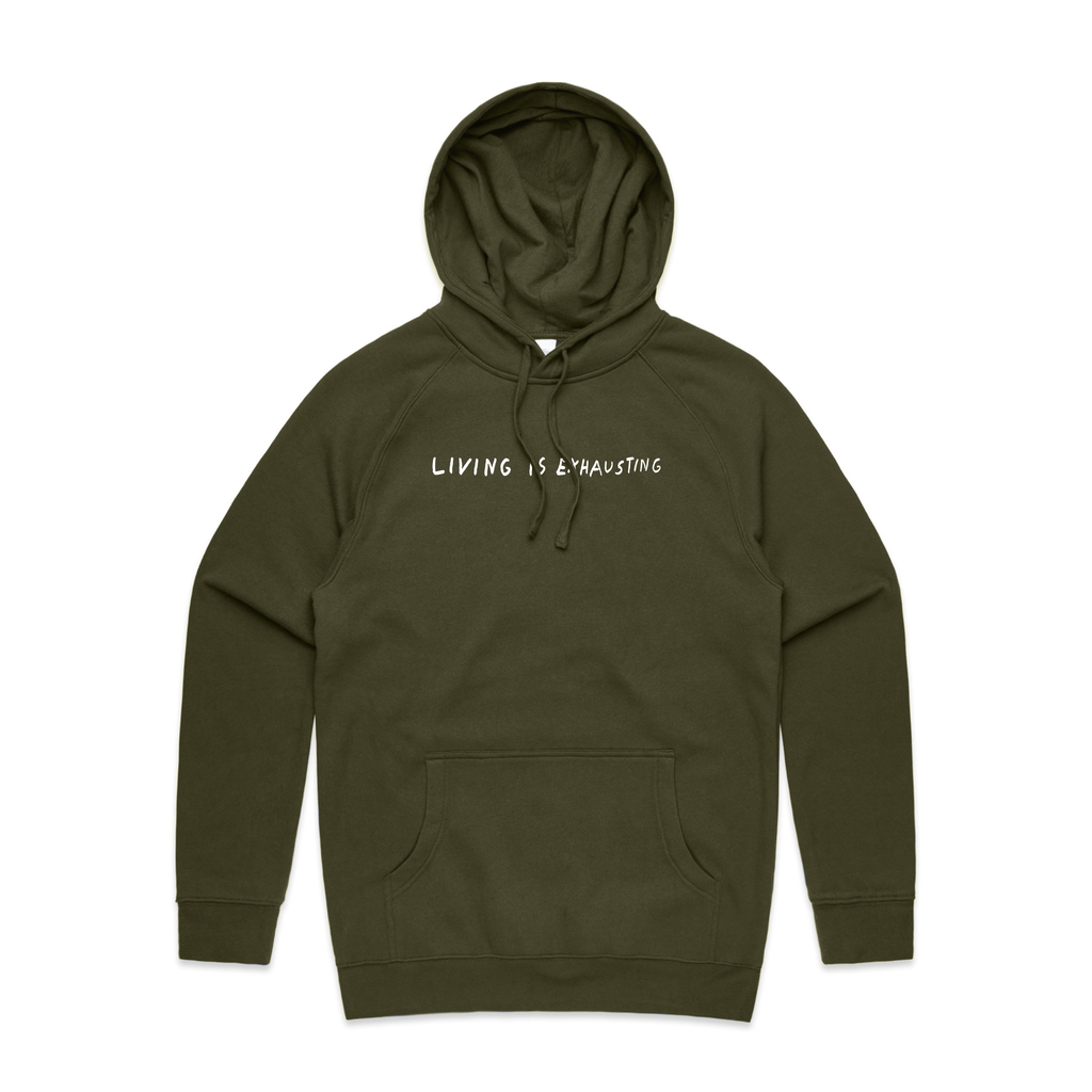 Living Is Exhausting Hoodie T-Shirts, Sweatshirt | CiraTrend.com (Image 1)
