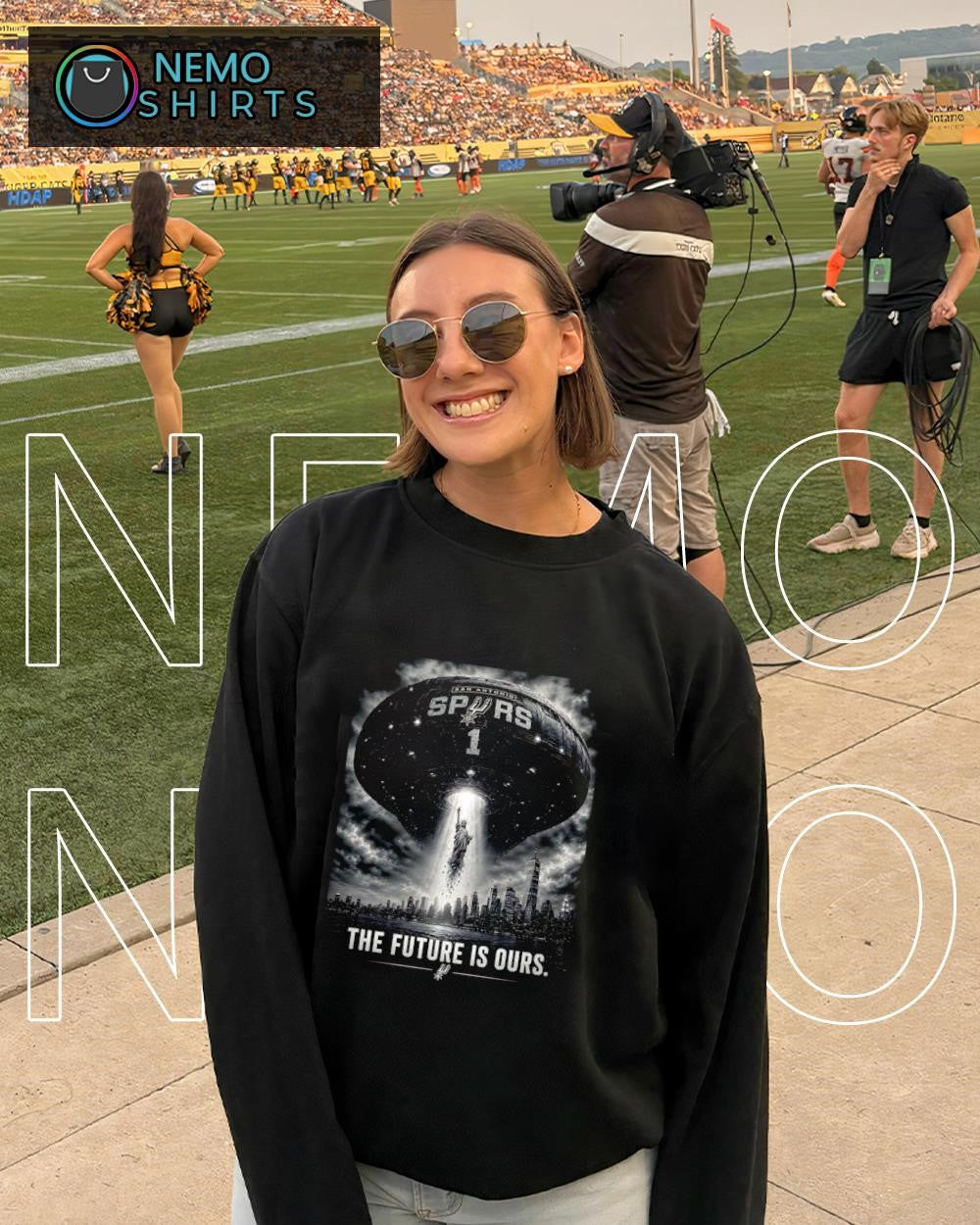 San Antonio Spurs UFO the Alien the future is ours NYC slogan shirt