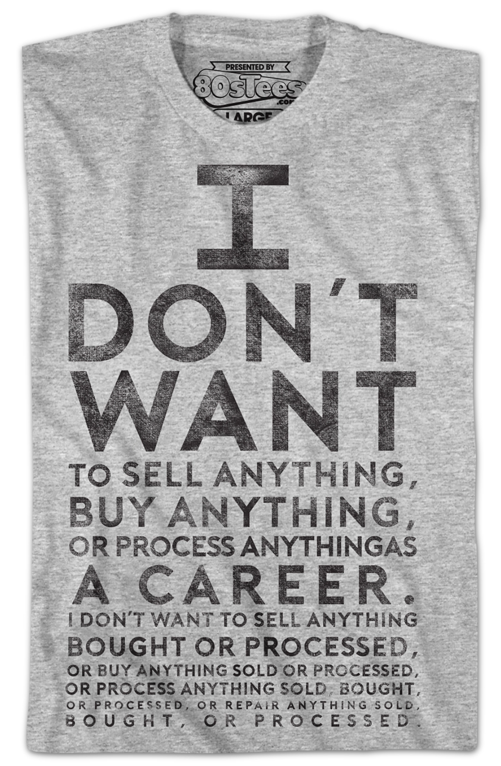 Lloyd Dobler I Don't Want To Sell Anything Eye Chart Say Anything T-Shirt Hoodie, Sweatshirt | CiraTrend.com (Image 2)