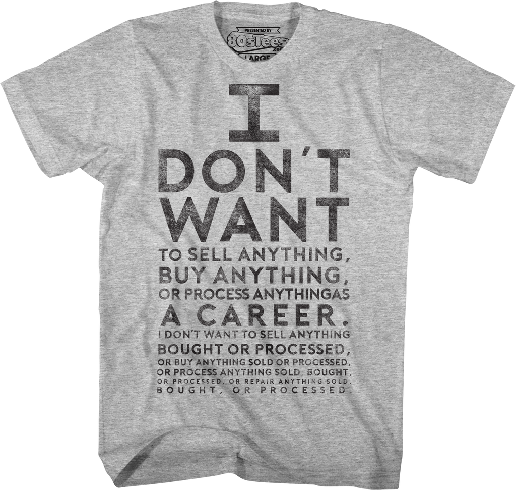 Lloyd Dobler I Don't Want To Sell Anything Eye Chart Say Anything T-Shirt Hoodie, Sweatshirt | CiraTrend.com (Image 1)