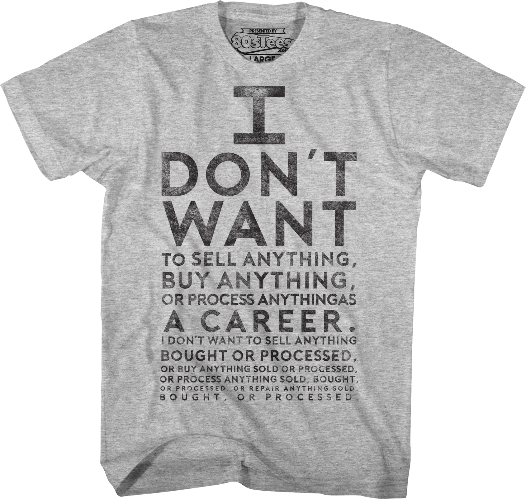 Lloyd Dobler I Don't Want To Sell Anything Eye Chart Say Anything T-Shirt Hoodie, Sweatshirt | CiraTrend.com (Image 1)