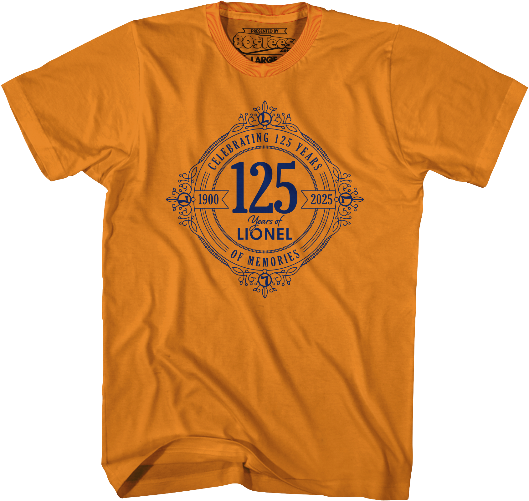 Orange Celebrating 125 Years Of Memories Lionel Trains T-Shirt Hoodie, Sweatshirt | CiraTrend.com (Image 1)