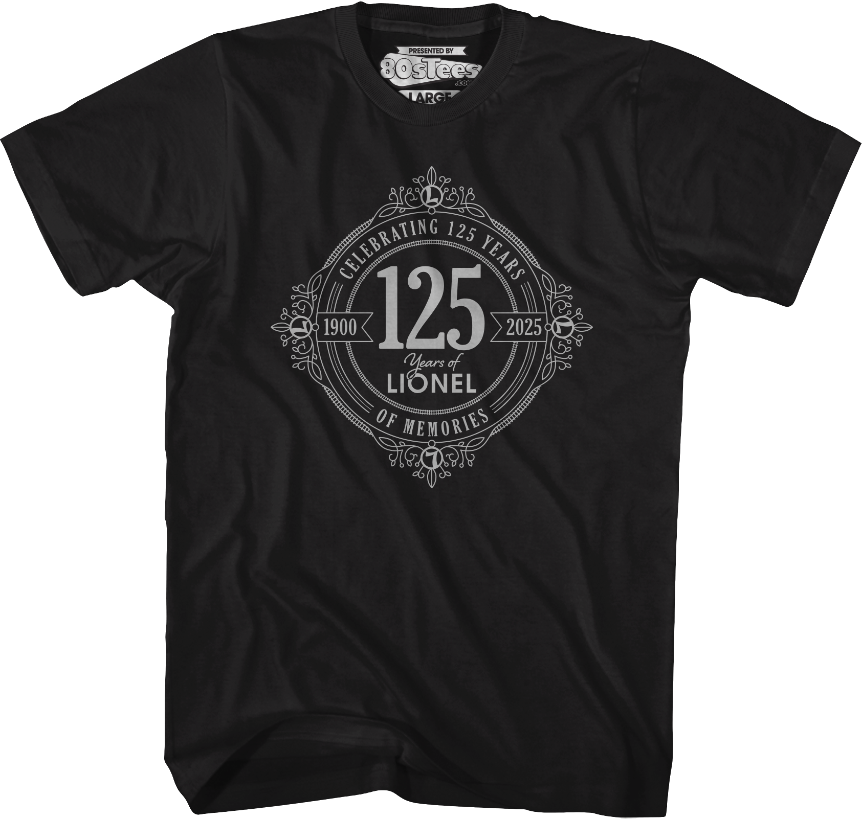 Black Celebrating 125 Years Of Memories Lionel Trains T-Shirt Hoodie, Sweatshirt | CiraTrend.com (Image 1)