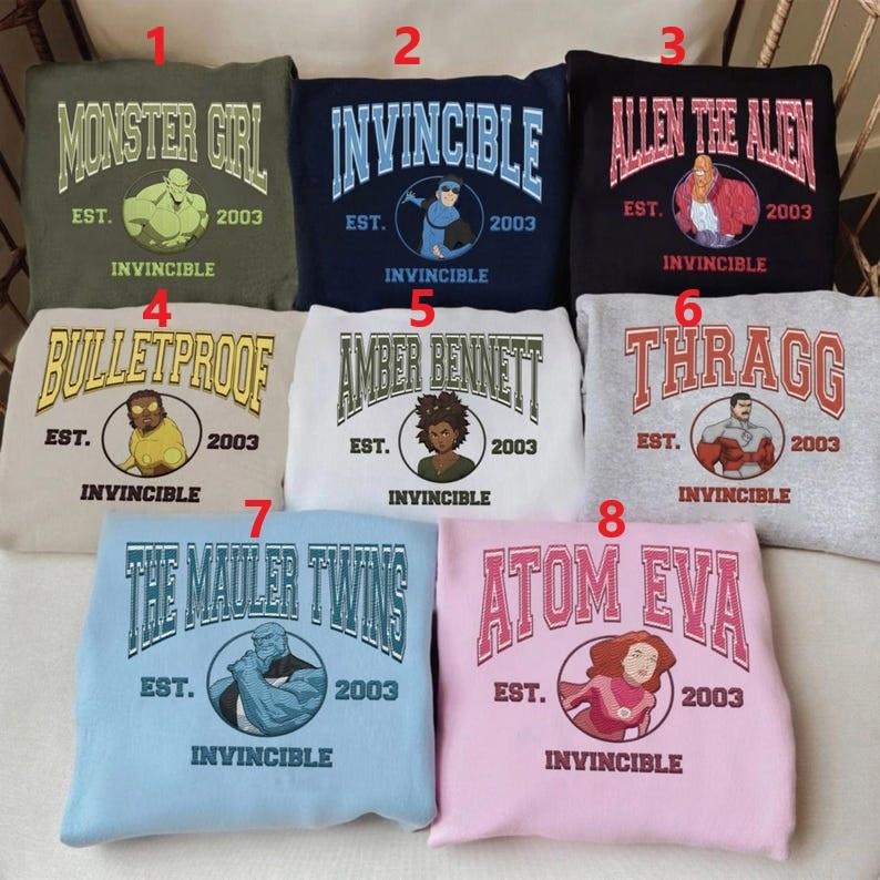 lnvincible Sweatshirt, lnvincible TV shirt, Atom Eve Sweatshirt, Superhero Fan Gift, Comic Book Fan Hoodie | CiraTrend.com