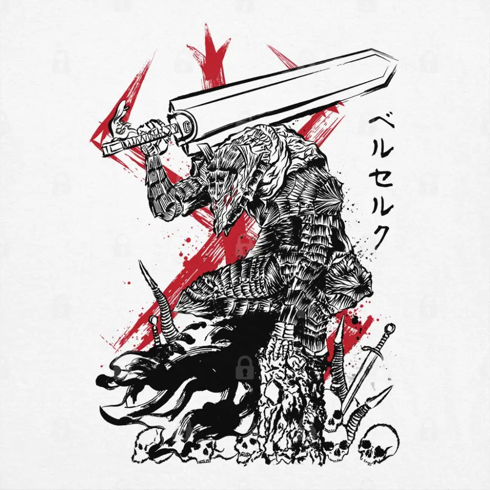 Lone Swordsman Sumi-e T-Shirt Hoodie, Sweatshirt | CiraTrend.com (Image 1)