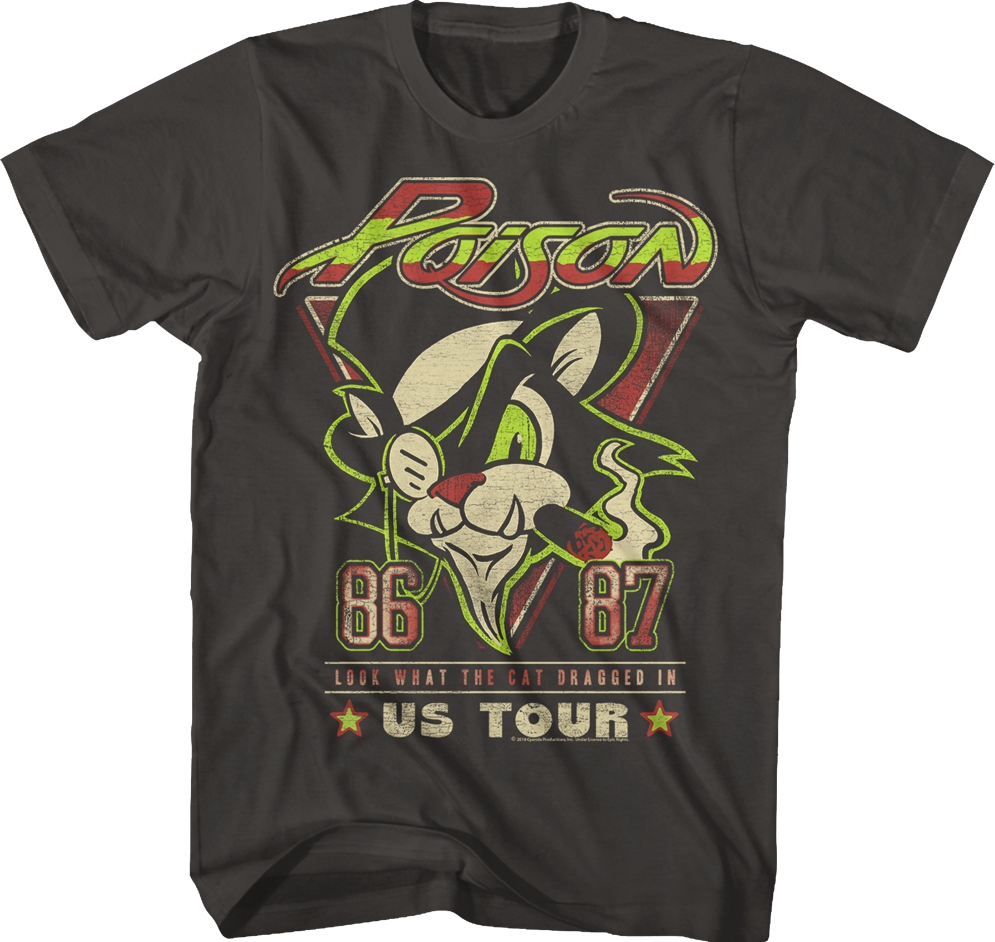 Look What The Cat Dragged In US Tour Poison T-Shirt Hoodie, Sweatshirt | CiraTrend.com (Image 1)