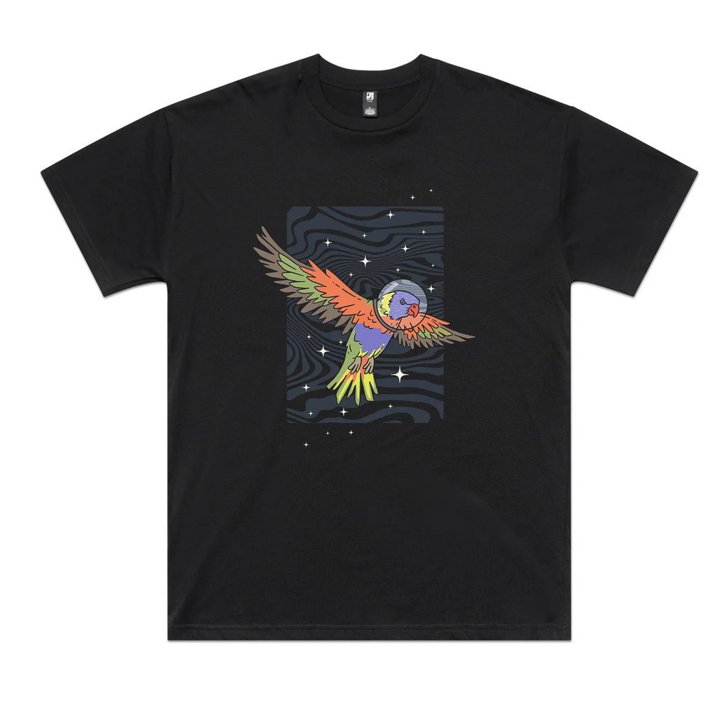 Space Lorikeet Oversized Tee Hoodie, Sweatshirt | CiraTrend.com (Image 1)