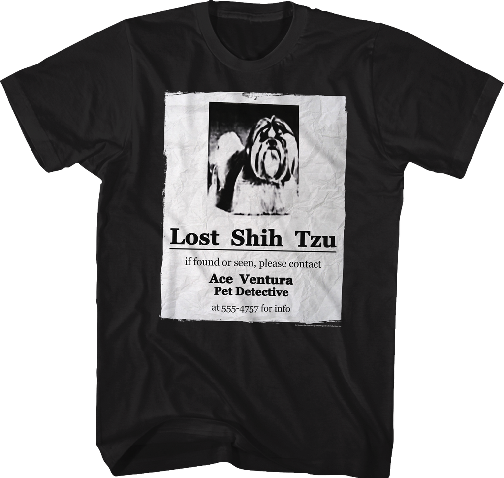 Lost Shih Tzu Ace Ventura T-Shirt Hoodie, Sweatshirt | CiraTrend.com (Image 1)