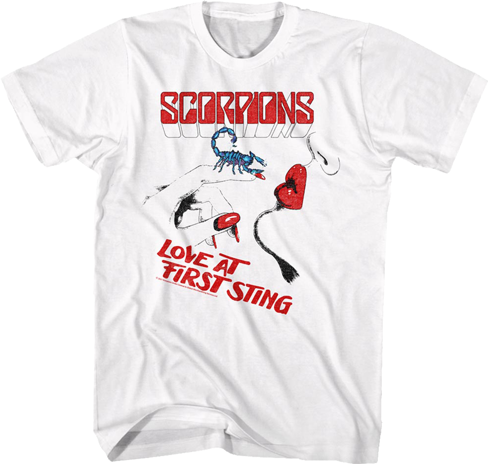 Retro Love At First Sting Scorpions T-Shirt Hoodie, Sweatshirt | CiraTrend.com (Image 1)