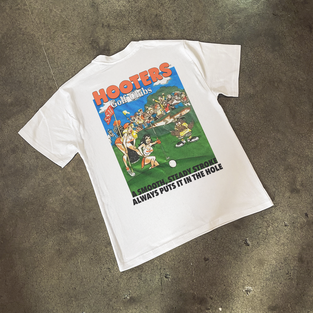 90s 'HOOTERS GOLF CLUB' HEAVY WHITE T-SHIRT Hoodie, Sweatshirt | CiraTrend.com (Image 2)