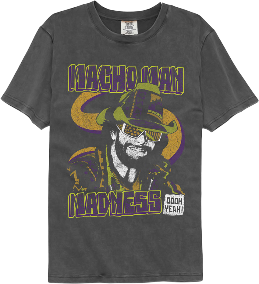 Macho Man Madness Comfort Colors Brand T-Shirt Hoodie, Sweatshirt | CiraTrend.com (Image 1)