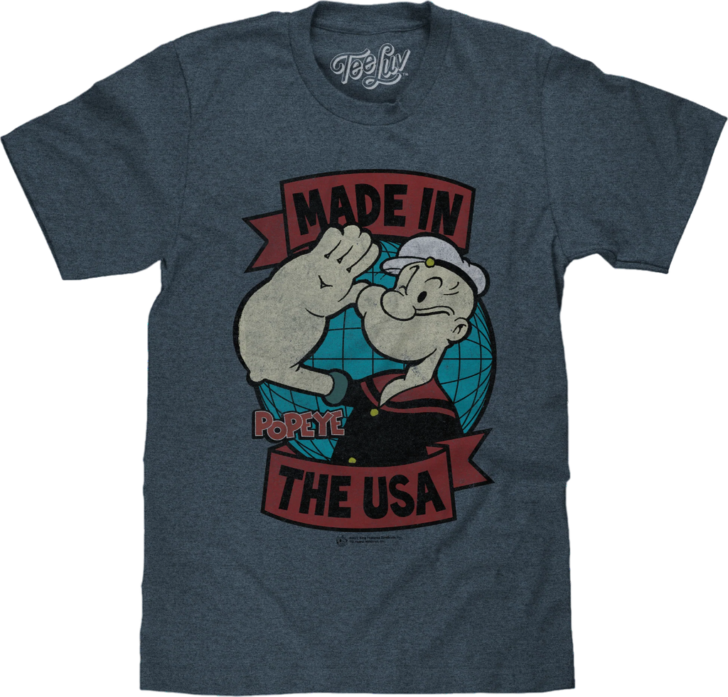 Made In The USA Popeye T-Shirt Hoodie, Sweatshirt | CiraTrend.com (Image 1)