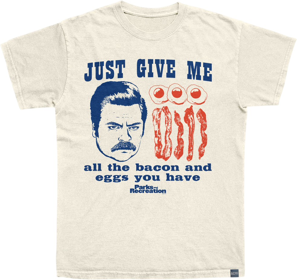 Made In USA Bacon And Eggs Parks And Recreation T-Shirt Hoodie, Sweatshirt | CiraTrend.com (Image 1)