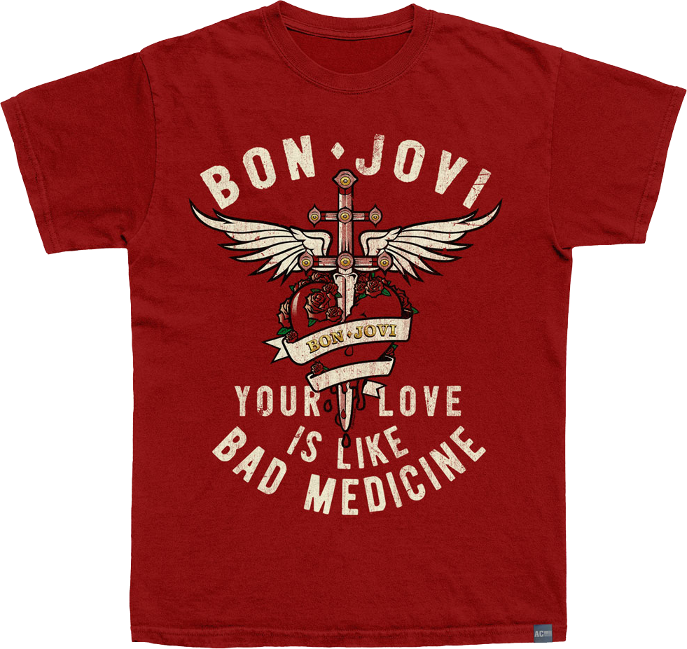 Made In USA Bad Medicine Bon Jovi T-Shirt Hoodie, Sweatshirt | CiraTrend.com (Image 1)
