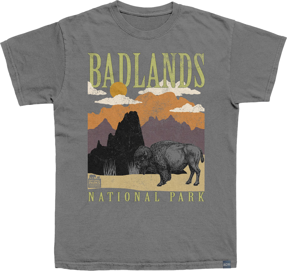 Made In USA Badlands Minimalist Landscape NPCA T-Shirt Hoodie, Sweatshirt | CiraTrend.com (Image 1)