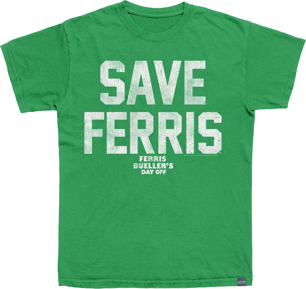 Made In USA Ferris Bueller's Day Off Save Ferris T-Shirt Hoodie, Sweatshirt | CiraTrend.com (Image 1)