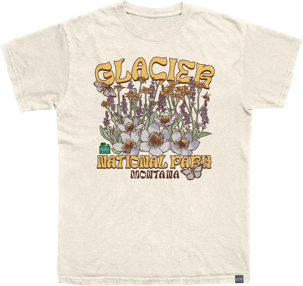 Made In USA Glacier Wildflowers NPCA T-Shirt Hoodie, Sweatshirt | CiraTrend.com (Image 1)