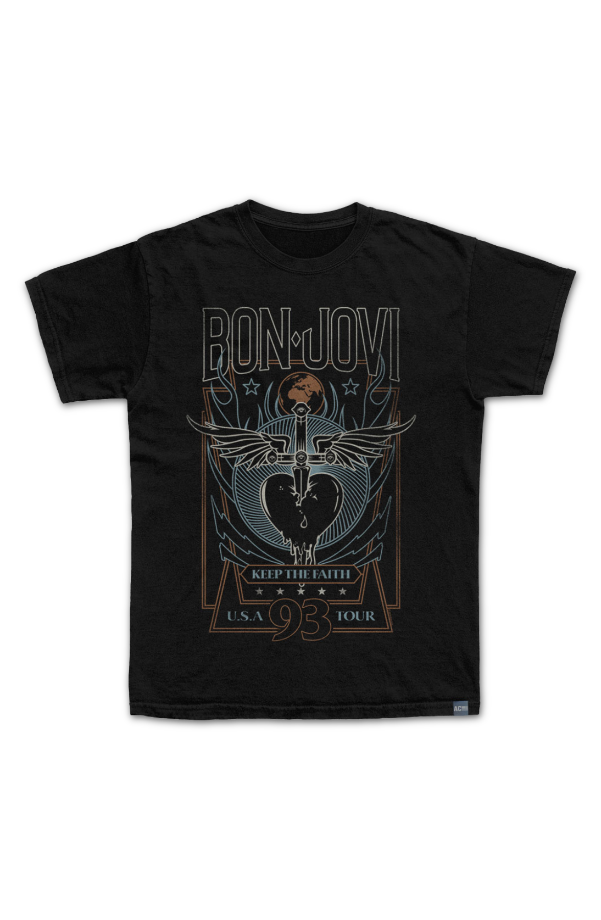 Made In USA Keep The Faith '93 Tour Bon Jovi T-Shirt Hoodie, Sweatshirt | CiraTrend.com (Image 2)
