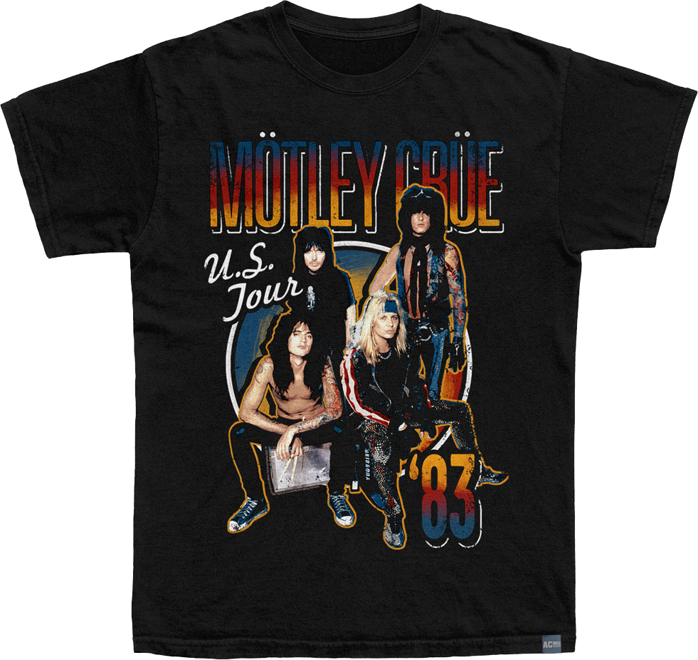 Made In USA Motley Crue US Tour '83 T-Shirt Hoodie, Sweatshirt | CiraTrend.com (Image 1)