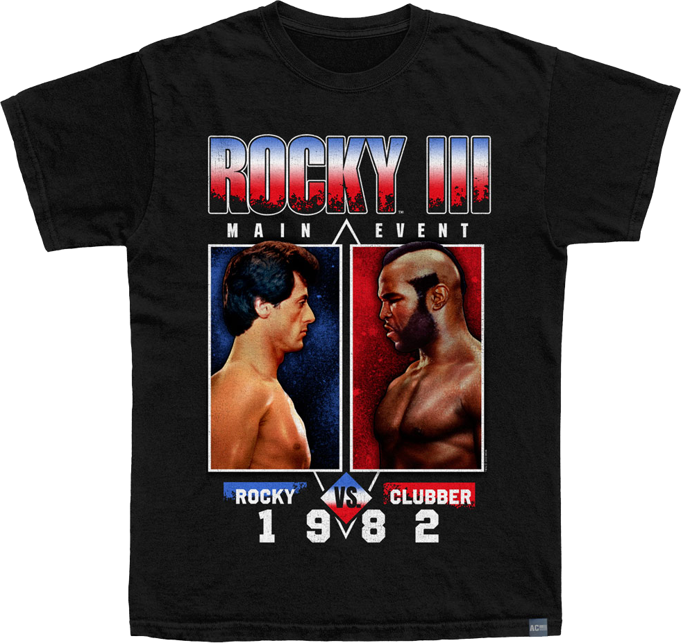 Made In USA Rocky vs. Clubber Rocky III T-Shirt Hoodie, Sweatshirt | CiraTrend.com (Image 1)