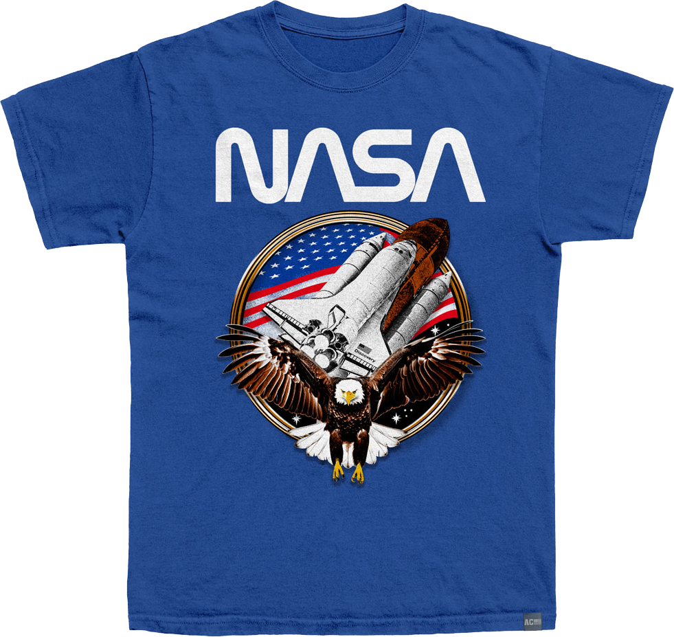 Made In USA Stars Stripes & Shuttle NASA T-Shirt Hoodie, Sweatshirt | CiraTrend.com (Image 1)