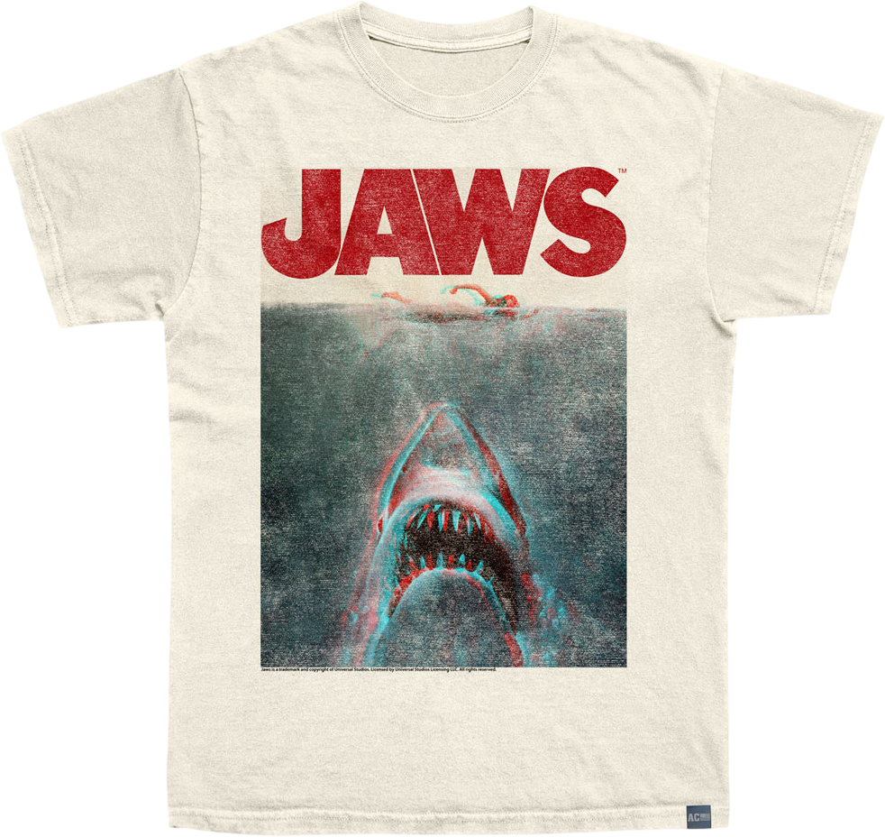 Made In USA Vintage 3D Movie Poster Jaws T-Shirt Hoodie, Sweatshirt | CiraTrend.com (Image 1)