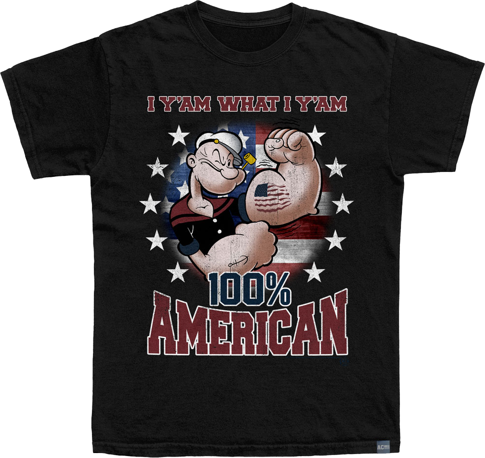 Made In USA Yam 100% American Popeye T-Shirt Hoodie, Sweatshirt | CiraTrend.com (Image 1)