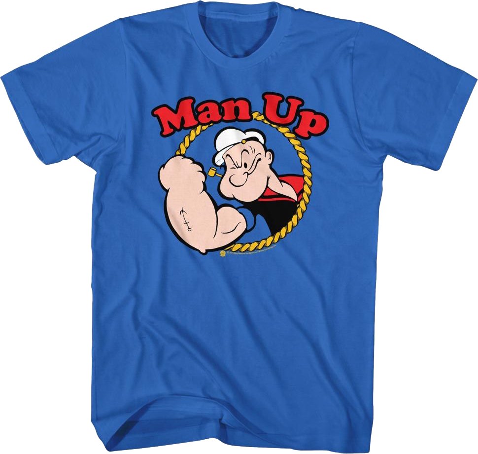 Man Up Popeye T-Shirt Hoodie, Sweatshirt | CiraTrend.com (Image 1)