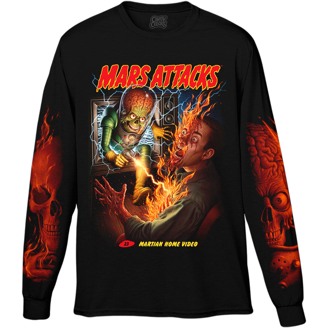 MARS ATTACKS: MARTIAN HOME VIDEO - LONG SLEEVE SHIRT Hoodie, Sweatshirt | CiraTrend.com (Image 1)