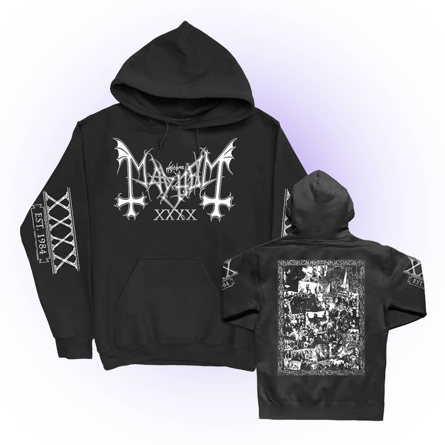 40th Anniversary Alternate Pullover Hoodie (Black)