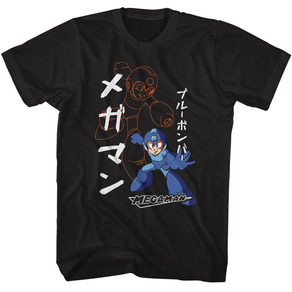 Mega Man - Solid And Outline Boyfriend Tee Hoodie, Sweatshirt | CiraTrend.com