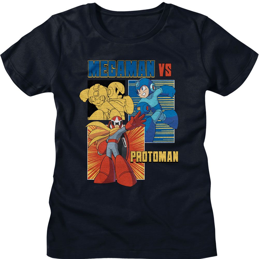Mega Man - Vs Protoman Womens T-Shirt Hoodie, Sweatshirt | CiraTrend.com